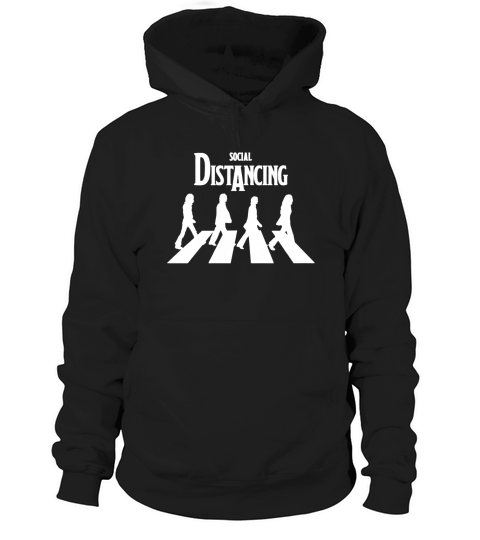 SOCIAL DISTANCING ROAD THE BEATLE Hoodie Unisex