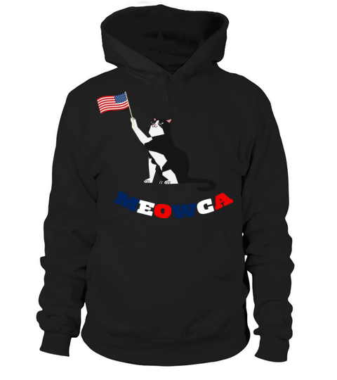 Tuxedo Cat American Flag 4th Of July Hoodie Unisex