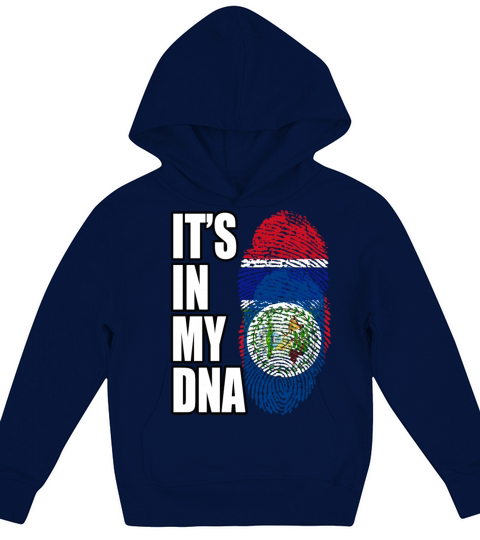 Gambian And Belizean Mix Heritage DNA Flag Kids Hoodie