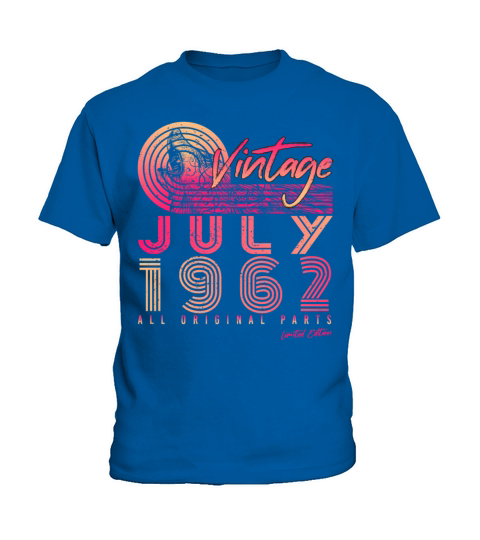 1962 July 60th Birthday Kids T-Shirt