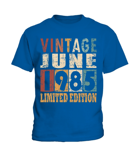 1985 vintage born in June gift Kids T-Shirt