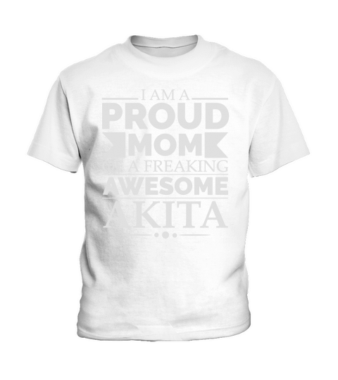 Akita lover t shirt Proud Mom of Awesome Akita Dog T-shirt Dog Mom Owner Lovers Black Youth B079RND Kids T-Shirt