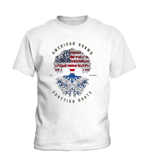 American Grown Scottish Roots Scotland shirt Kids T-Shirt