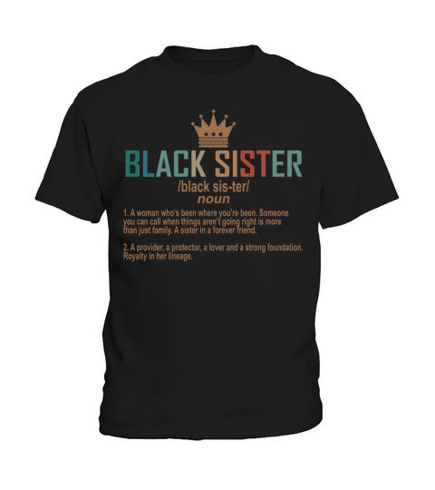 Black Sister Definition Vintage Kids T-Shirt