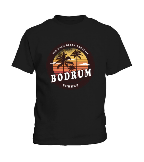 Bodrum Turkey Vintage Beach Design Kids T-Shirt