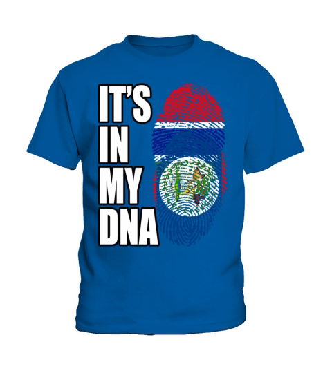 Gambian And Belizean Mix Heritage DNA Flag Kids T-Shirt