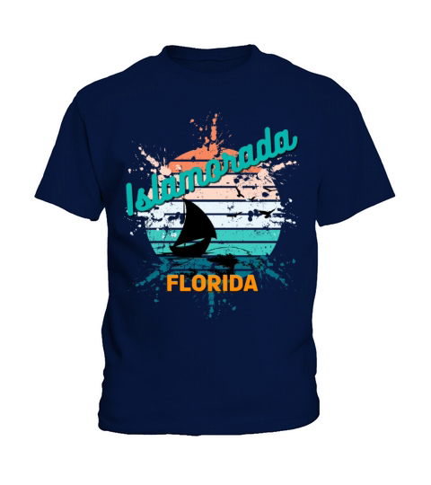 Islamorada Florida Retro Vintage Exploding Sunset Kids T-Shirt