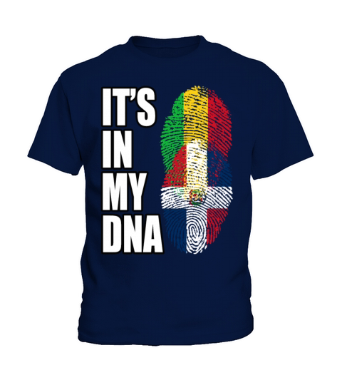 Malian And Dominican Mix Heritage DNA Flag Kids T-Shirt