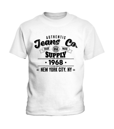 New York City Born In 1968 Vintage Birthday Kids T-Shirt