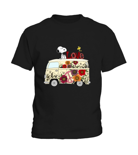 PEACE AND LOVE ARE ALL WE NEED VOLKSWAGEN BUS SNOOPY SHIRTS Kids T-Shirt