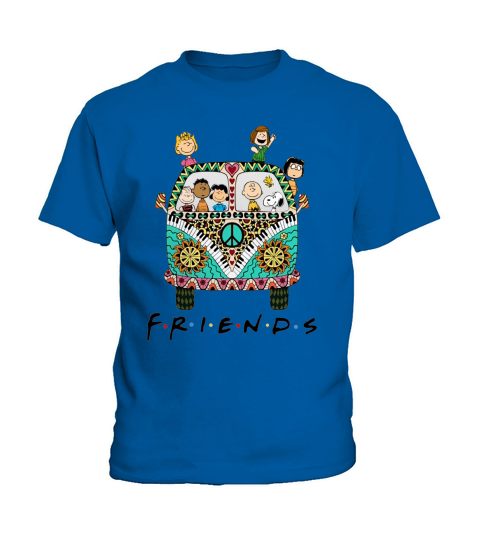 Peanuts Friends with Hippie bus shirt - Ladies Flowy Tank Kids T-Shirt