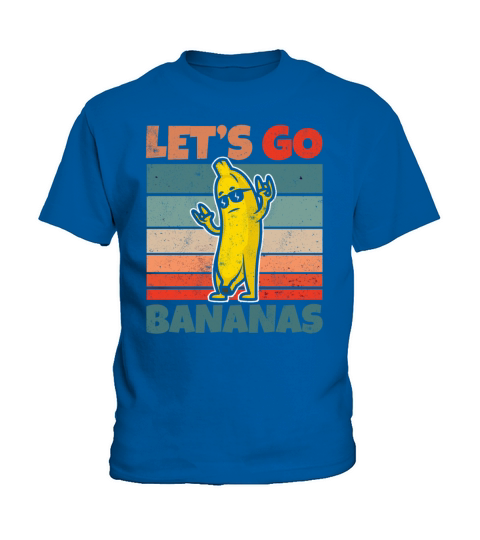Retro Vintage Lets Bananas Funny Rocker Banana Kids T-Shirt