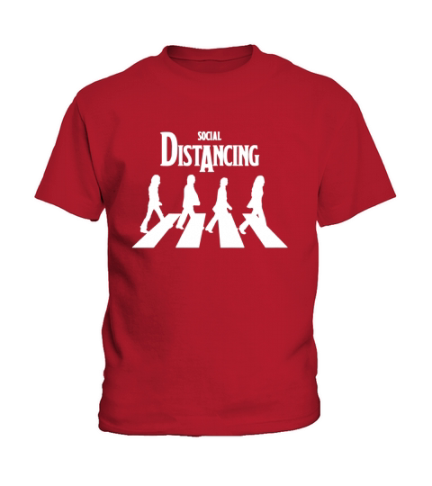 SOCIAL DISTANCING ROAD THE BEATLE Kids T-Shirt