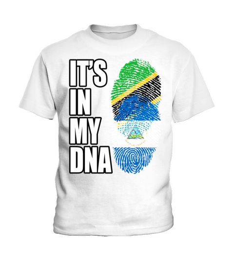 Tanzanian And Nicaraguan Vintage Heritage DNA Flag Kids T-Shirt