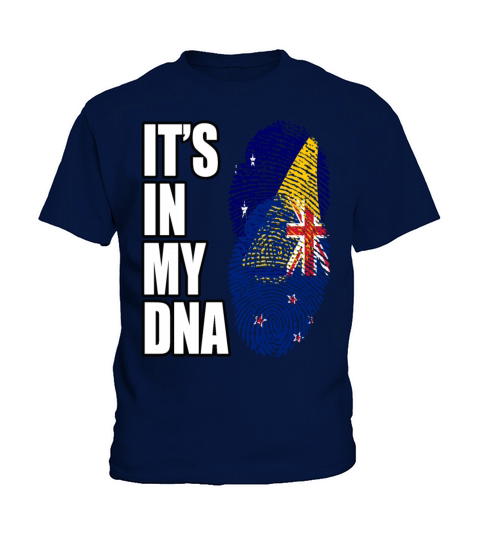 Tokelauan And New Zealand Mix Heritage DNA Flag Kids T-Shirt