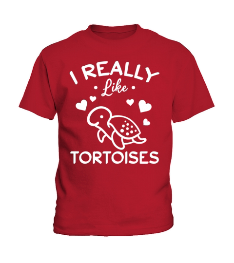 Tortoise Lover Cute Tortoise I Really Like Kids T-Shirt
