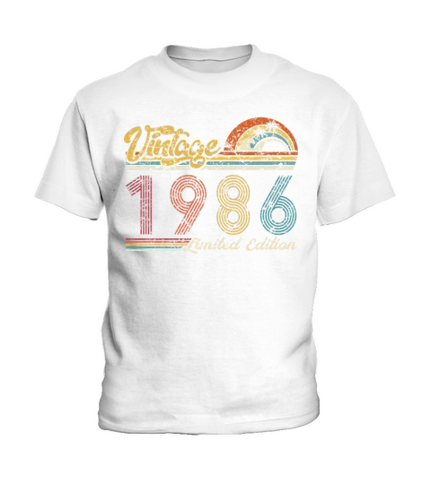 Vintage "Limited Edition" Vintage 1986 Birthday Kids T-Shirt