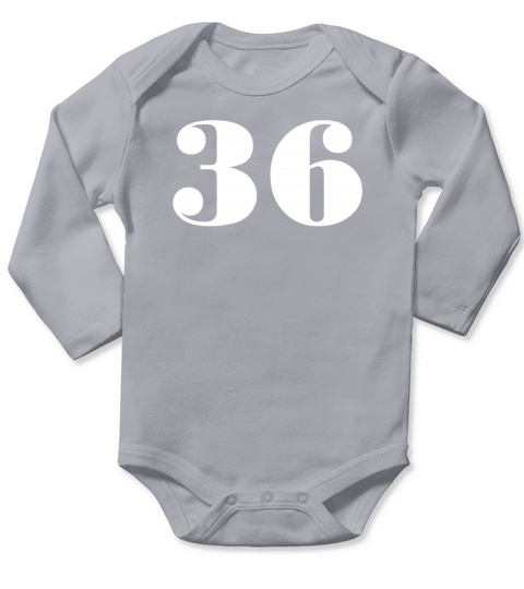 36 trinta e seis Long Sleeve Baby One-Piece