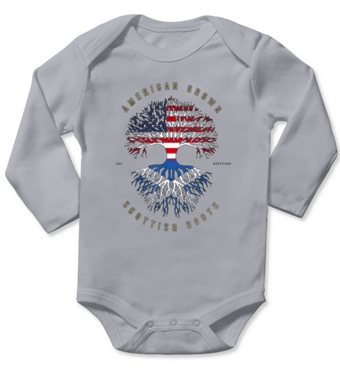 American Grown Scottish Roots Scotland shirt Long Sleeve Baby One-Piece