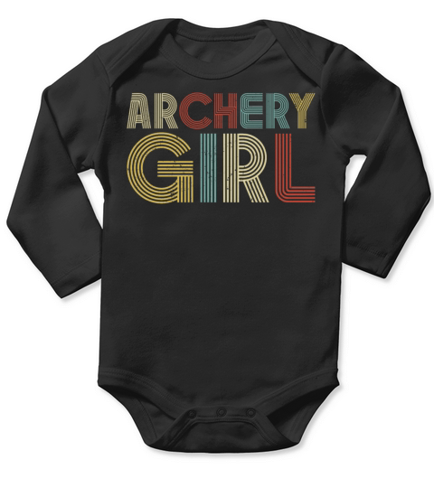 Archery Bow Archer Girl Retro Long Sleeve Baby One-Piece
