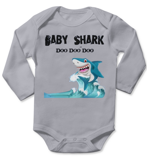 Baby Shark Long Sleeve Baby One-Piece