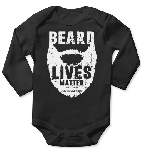 Beard Lives Matter T-Shirt Dark colored shirt Long Sleeve Baby One-Piece