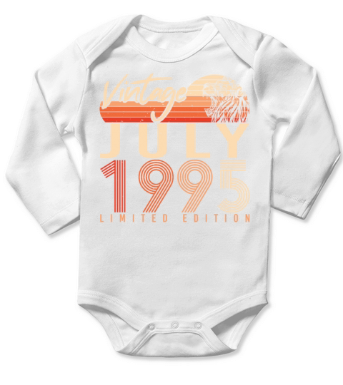 Birth Month July 1995 Long Sleeve Baby One-Piece