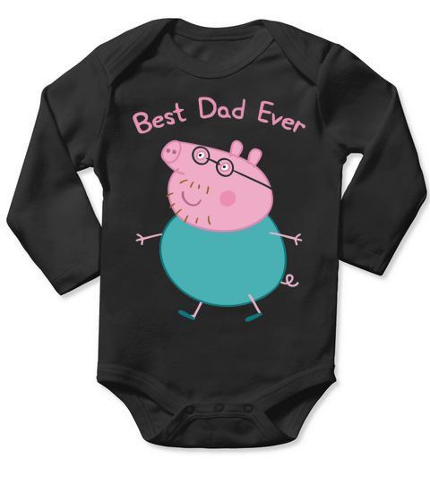 Daddy Pig Best dad ever Long Sleeve Baby One-Piece