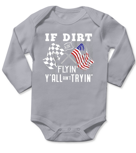 dirt track racing motocross stock car racing t-shirts gift Long Sleeve Baby One-Piece