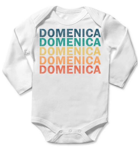 Domenica Name T Shirt - Domenica Vintage Retro Nam Long Sleeve Baby One-Piece