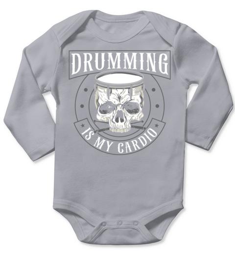 Drummer Drum Set Vintage Drumming Long Sleeve Baby One-Piece