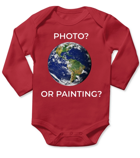 Flat earth New Theoty or relativity - Photo or painting Long Sleeve Baby One-Piece