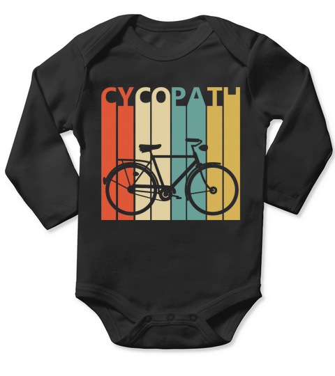 Funny Vintage Cycopath Bicycle Long Sleeve Baby One-Piece