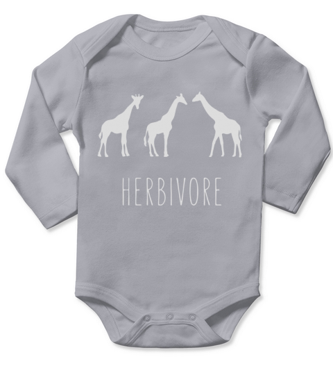 Herbivore vegan giraffe t-shirt for men and women Long Sleeve Baby One-Piece