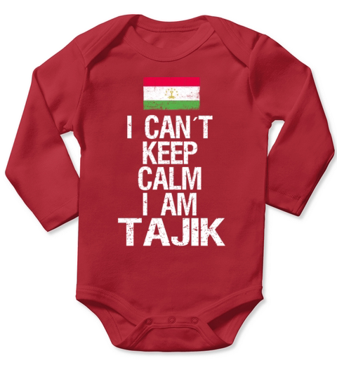 I can not keep calm I am Tajik Long Sleeve Baby One-Piece