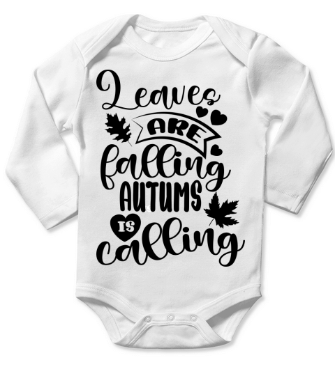 Leaves are falling  Autums is calling Long Sleeve Baby One-Piece
