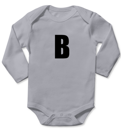 Letter B alphabet Long Sleeve Baby One-Piece