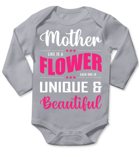 Mother flower unique Beautiful Long Sleeve Baby One-Piece