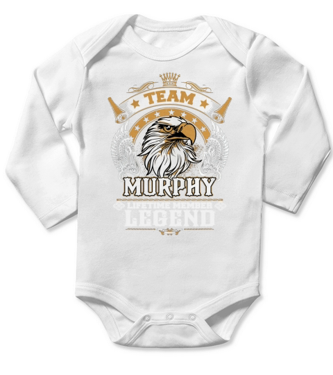 MURPHY TEAM LEGEND, MURPHY TSHIRT Long Sleeve Baby One-Piece