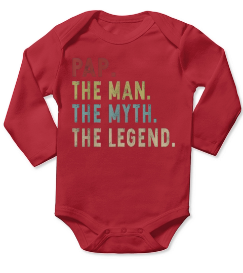 Pap The Man The Myth The Legend Long Sleeve Baby One-Piece