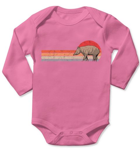 Tapir Retro Flatland Vintage Long Sleeve Baby One-Piece