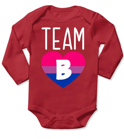 Team B Bi Pride Bisexual Bi Pride Flag Long Sleeve Baby One-Piece