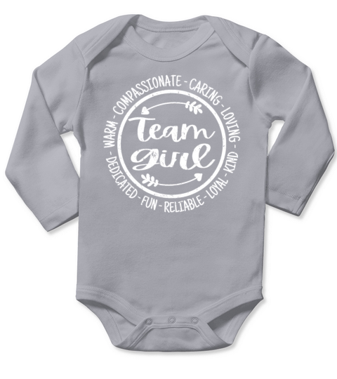 Team Girl Vintage Long Sleeve Baby One-Piece
