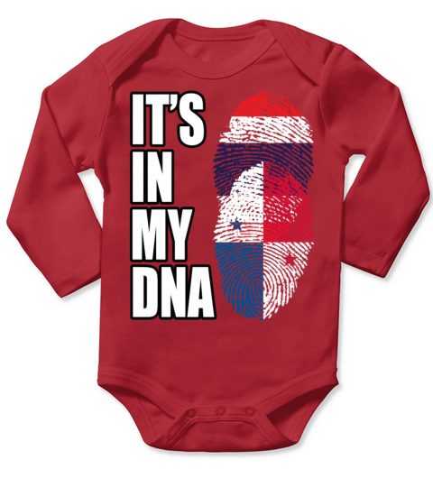 Thai And Panamanian Vintage Heritage DNA Flag Long Sleeve Baby One-Piece