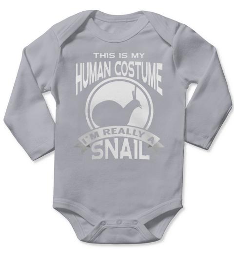 This Is My Human Costume Im Really a Snail Halloween shirt Long Sleeve Baby One-Piece