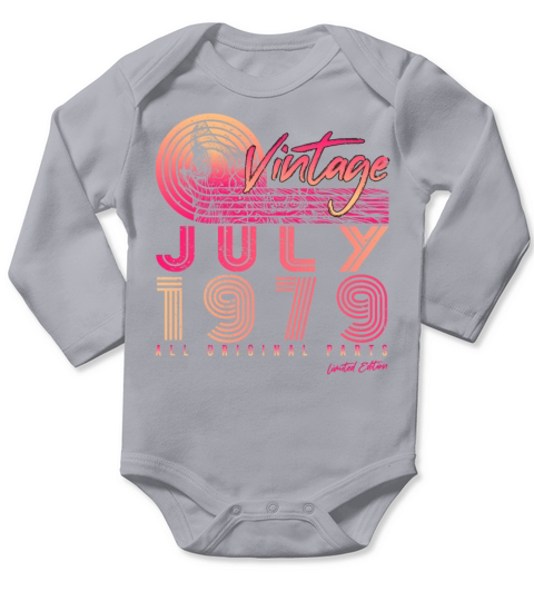 Vintage 1979 July Long Sleeve Baby One-Piece