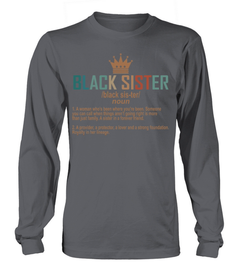 Black Sister Definition Vintage Long sleeved Unisex