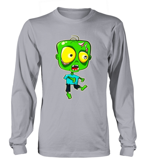 Cartoon Zombie Funny Horror Ghoul Halloween Long sleeved Unisex