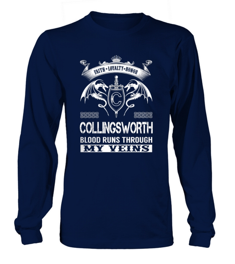 COLLINGSWORTH Last Name, Surname Tshirt Long sleeved Unisex