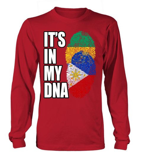 Gambian And Filipino Mix Heritage DNA Flag Long sleeved Unisex